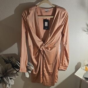 Fashion Nova Blush Long Sleeve Dress